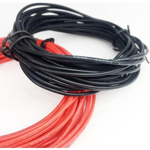 2*3 Meters 20 AWG Tinned Copper Silicone Rubber Black Red Wire High Temperature Insulated Electrical Extend Cable For LED Light