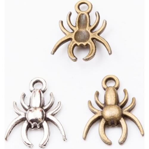 42pcs spider Vintage zinc alloy metal pendant charms for diy jewelry making 5533