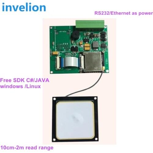 865-928mhz UHF RFID Reader Module with 2dbi ceramic Antenna with RS232 cable Iso18000-6C EPC Class 1 Gen 2
