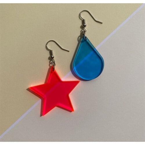 Star Drop Acrylic Earrings