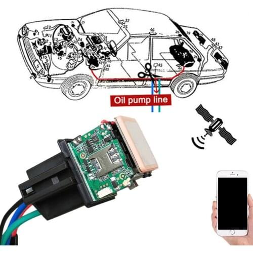 Car GPS Tracker Mini GPS Tracking Relay Device GSM Locator Remote Control Anti-theft Monitoring Cut Off Oil Power System APP