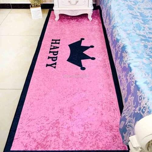 Golden Diamond Velvet Carpet Bedroom Girl Cute Bed Front Bedside Blanket Living Room Household Floor Mat