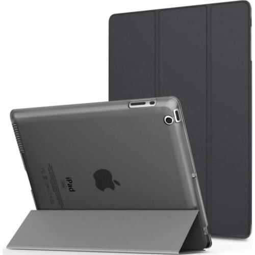 For iPad 3 case A1416 A1430 A1403 Lightweight Cover for iPad 2 3 4 Retina DISPLAY Translucent Frosted Back Shell Auto Sleep/Wake