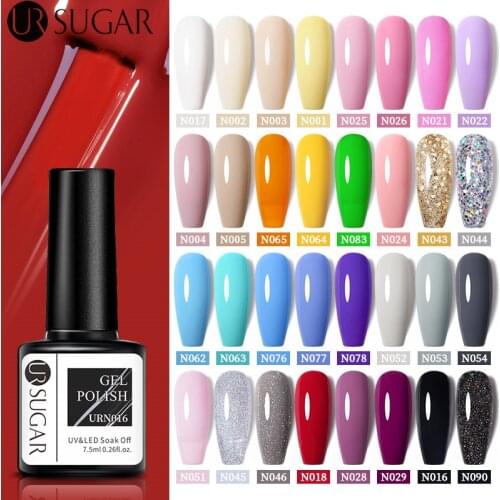 UR SUGAR 7.5ml Gel Polish Manicure for Nails Semi Permanent Vernish Top Coat UV LED Gel Varnish Soak Off Nail Art Gel Nail Polis