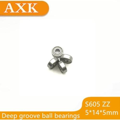 2021 Limited Hot Sale Free Shipping 605 Z 2z S605 S605zz Abec-3 (10pcs) 5x14x5mm Stainless Steel Bearing 605zz/ss