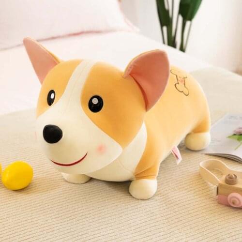 Cute standing corgi plush toy cartoon dog soft doll kids toy throw pillow decoration birthday gift h0749