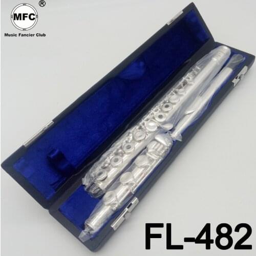 Music Fancier Club High Quality Intermediate Standards Flute FL-482 Student Flutes Silver Plated 17 Holes Open Hole With Case