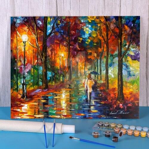Path Towards Home Coloring By Numbers Painting Set Acrylic Paints 40*50 Canvas Painting New Design Children Wholesale