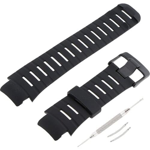 Watch Band Strap for SUUNTO X-LANDER with Curved Ends and Tool Kit Waterproof Rubber Male Female
