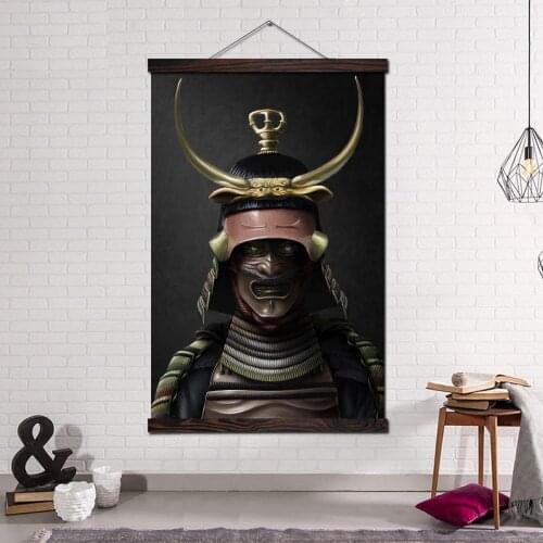 Retro Japanese Samurai Canvas Painting Prints and Posters Modern Home Decor Wall Art Pictures Poster Decoration for Living Room