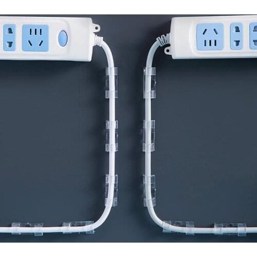 Self Stick Wire Organizer Line Cable Clip Buckle Clips Clamp Table Wall Fixer Fastener Holder Data Telephone Line Winder