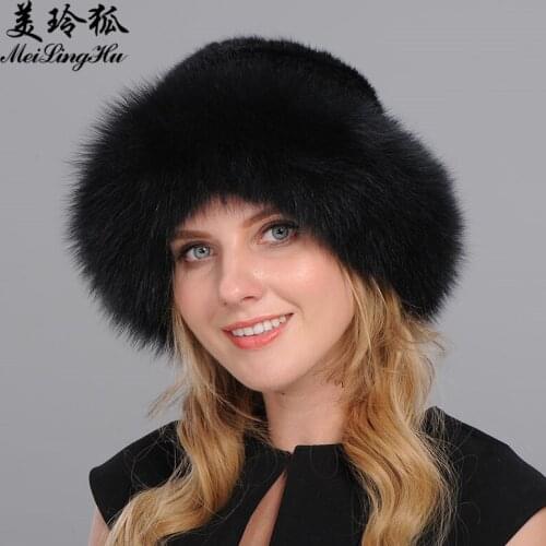 Real Mink Fur Hat Knitted Caps Women Lady Girls Solid Fox Fur Beanies Autumn Winter Warm Fur Cap Casual Luxurious Princess Caps