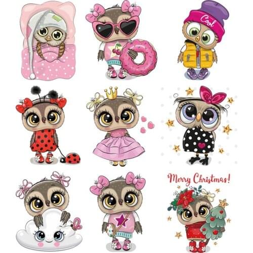 Applique on clothes Cute bird iron on patches transfer fusible Iron-on transfers for clothing heat transfer stickers custom tops