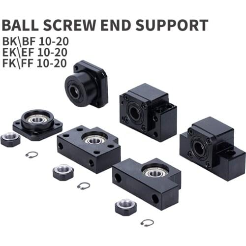 Screw support bracket fixed bracket linear bearing BKBF10/12 BKBF15 EKEF12/15 FKFF10/12 FKFF15 for ball screw sfu1605/sfu2005