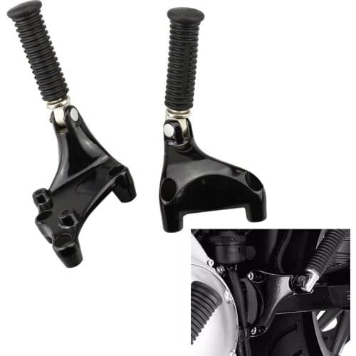 Motorcycle Rear Footrests Passenger Foot Pegs w/ Mounting Bracket For Harley Sportster 1200 Custom 48 883 Iron XL883N