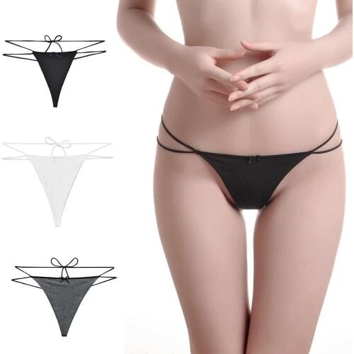 Womens underwear sexy underwear low waist womens lace up t-shaped pants size adjustable string sexy underwear 295