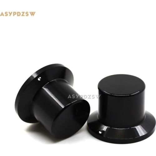 1 PCS Classic Bright black aluminum amplifier knob Potentiometer knob 38*26*26