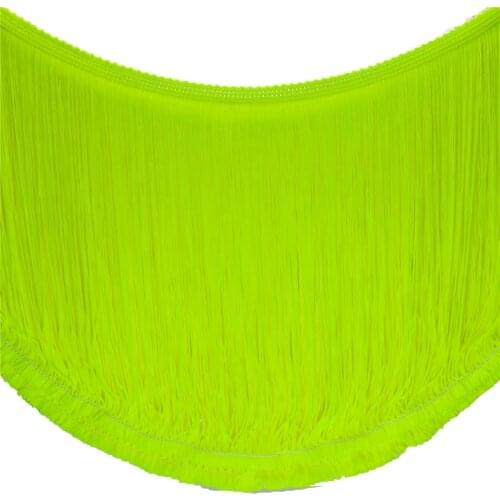 Fringe Tassel Lace For Latin Dress 1 Yds Soft Nylon Macrame Samba Dancewear Diy Trims Fringes Neon Fluorence Sewing Trims 18CM