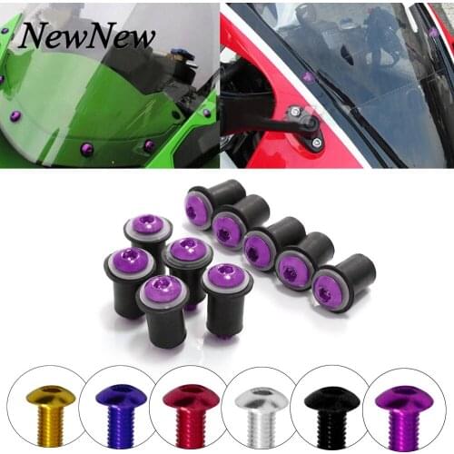 10Pcs/Set M5X15mm Motorcycle Aluminum Fairing Screws Bolts Kit Body Mount For Motorcycle Windscreen Windshield Screws Bolts Nuts