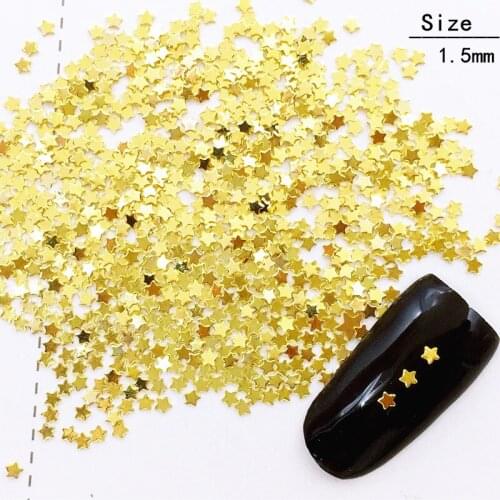 100pcs/bag 1.5mm Mini Star New 3D Nail Art Decoration Metal Nail Accessories Japan Stud Rivet DIY Charm Nail Tools Supplies