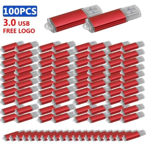 100pcs/lot Metal Pen Drive 128GB USB 3.0 Stick Flash 64GB Pen drive 32GB cle usb memory 8GB 4GB 16GB USB Flash Drive for gift