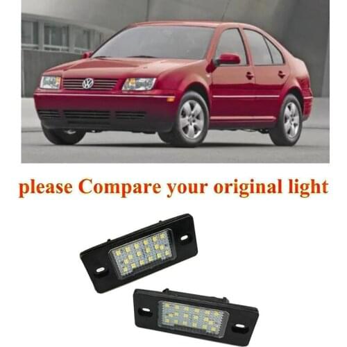 2pc Car Accessories Special Car License Plate Light Lamp For VW JETTA BORA Variant Wagon 1999-2004 canbus error free