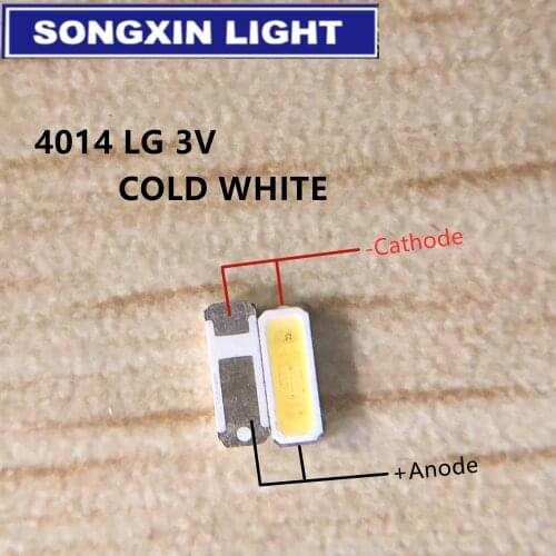 200pcs FOR LG Original LED LCD TV Backlight Application LED 4014 Light Beads Cool white High Power 0.5W 3V Light-emitting diode