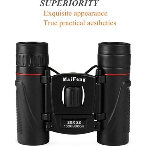 20x22 Mini Binoculars HD Telescopes Bird Watching Boating Bk7 Lens Cloth Pocket Hunting Wildlife Tourism Waterproof X506B