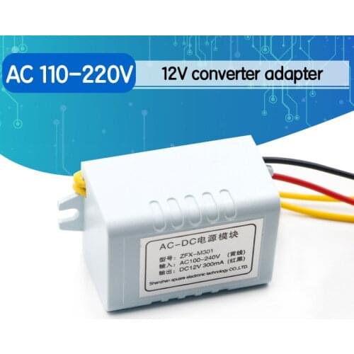 AC 110V-220V to DC 12V Converter Adapter 12V 1A Power Supply Module DC 300MA for Thermostat