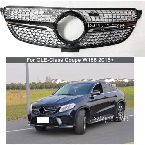 Diamond grille front mesh grill Suitbale for Mercedes Benz 2015+ GLE COUPE W166 gle400 gle450 Without emblem