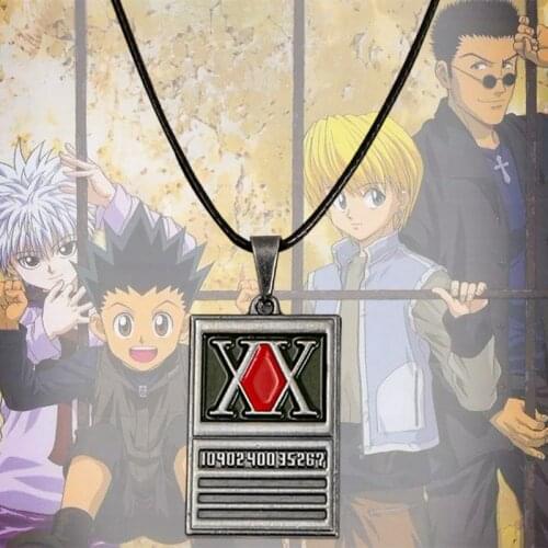 Anime Souvenir Jewelry Hunter X Hunter Necklace GON FREECSS License Pendants Necklaces Rope Chain Kolye Cosplay Charm Gifts