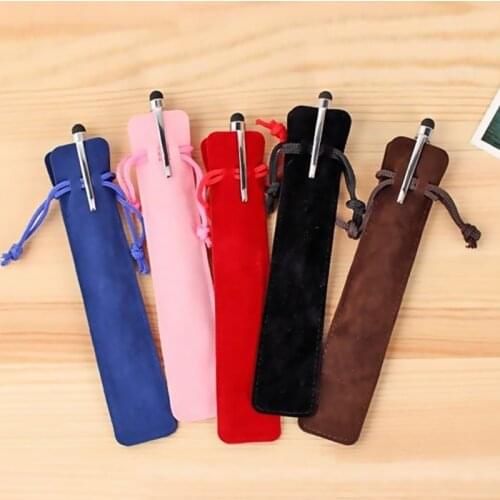 ANONDO Stylus Pen Storage Pouch Flannel Bag for Phone Tablet Smart Pencil 17.5*3.5cm Touch Pens Protect Case Accessories