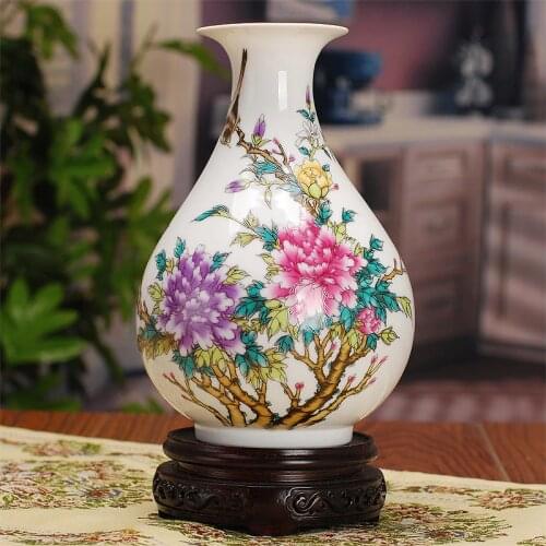 Antique chinese-porcelain-vase Classical Home Decor Handmade White and Blue Ceramic Flower Vases