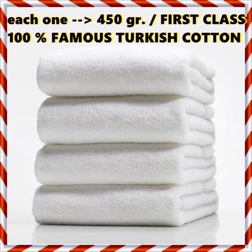 Hotel Towel White Hotel Bath Towel 100% Turkish Soft Cotton Hotel SPA Sauna Beauty Salon Bathroom Washcloths 450 gr. 70*140 cm