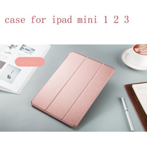 Soft shellTPU Leather Case for Apple iPad mini 1 2 3 Fashion Smart Cover for iPad mini A1432`A1454`A1455`A1489