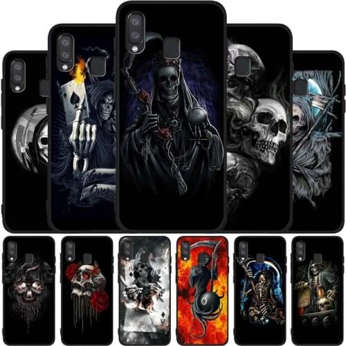 Grim Reaper Skull Skeleton Black Soft Phone Case For Samsung A10 A20 A30 A40 A50 A70 A21 A31 A51 A71 A41 A32 A42 S52 A72 A6