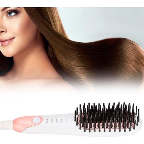 Electric Hair Comb Portable Anti-Scald Hair Straightening Comb Hair Styling Tools Multifunctional Hair Brush Straightening Comb