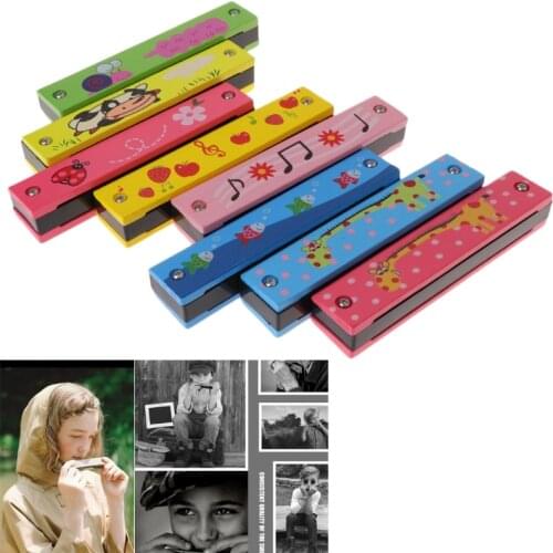16 Holes Cute Harmonica Kids Wind Instrument Beginner Musical Educational Toy F2TC