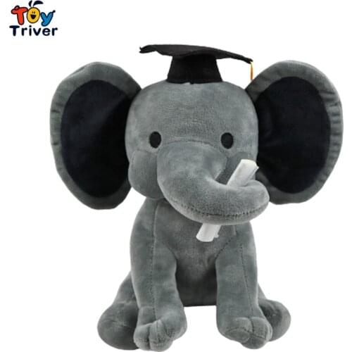 Kawaii Doctor Elephant Plush Toys Stuffed Animals Doll Baby Kids Children Girls Boys Lucky Birthday Graduation Gifts Room Decor