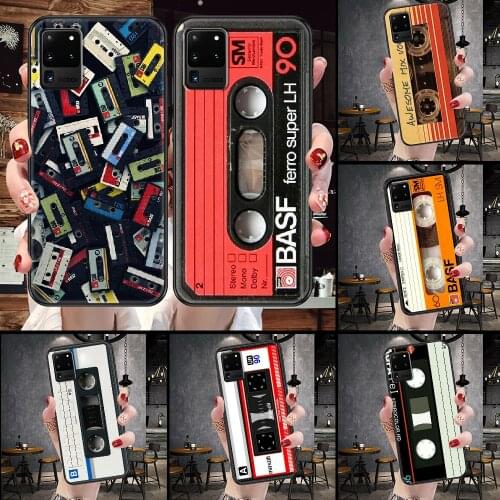 Classical Old Cassette Phone case For Samsung Galaxy Note 4 8 9 10 20 S8 S9 S10 S10E S20 Plus UITRA Ultra black luxury cover