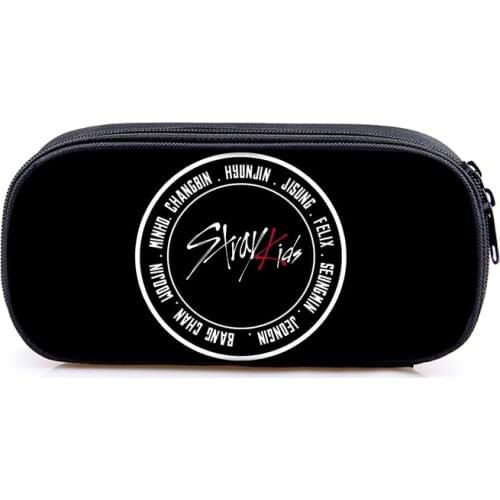 KPOP Stray Kids MINHO JISUNG WOOJIN CHANGBIN FELIX Boys Girls Pencil Case Bag School Pouches Student Pen Bag Purse Wallet