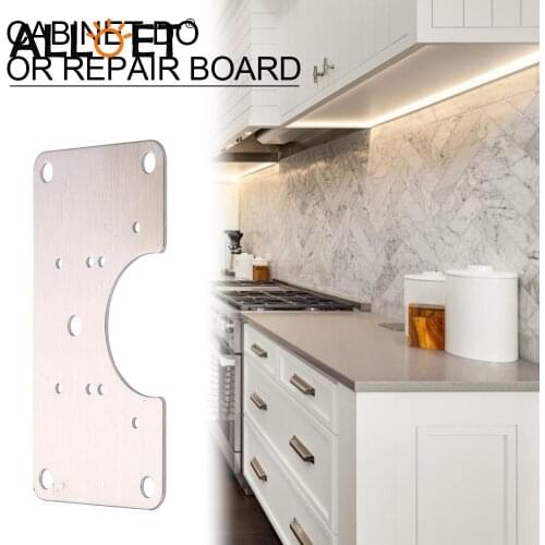 Stainless Steel Hinge Fixing Plate Cabinet Door Furniture Drawer Window Mounting Tool Hinge Hole Repair Kit Installer Home