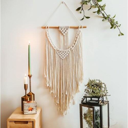 Macrame Wall Hanging Woven Boho Chic Wall Decor, Bohemian woven wall Art Tapestry Decor for House, Apartment, Wedding, Party