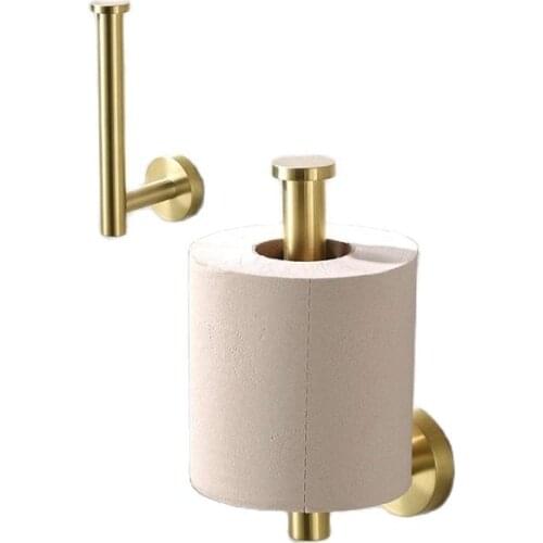 Brushed Gold Toilet Paper Holder Stainless Steel Bathroom Tissue Holder Wall Mount Toilet Paper roll Holder