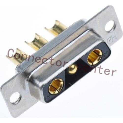 High Power DSUB DB Connector 3V3 Female Machined Pin Full Gold Flash Wire Type