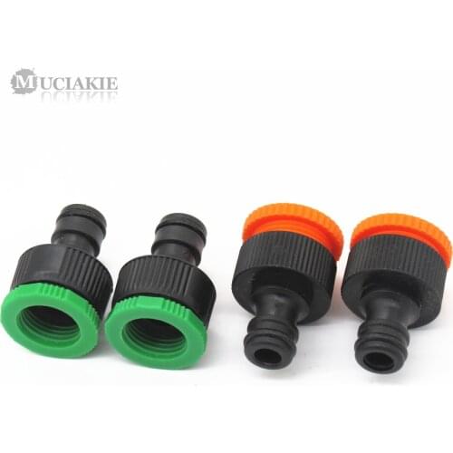 MUCIAKIE 2PCS 1/2'' 3/4'' Female Threaded to 16mm Tap Connector Universal Tap Adaptor Hose End Fittings Watering Accessories