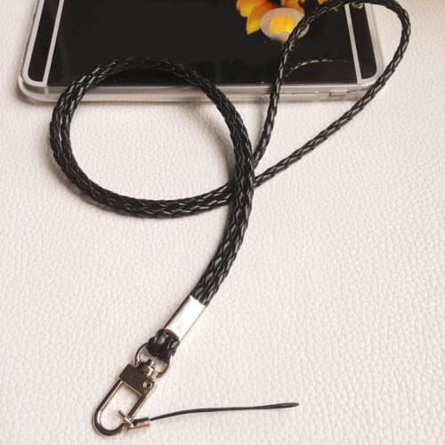 Soft Section Slim Leather Braided Phone Lanyard Long neck Strap hang For Mobile Phone ID Card Key USB Camera MP3 4 Mobile Phone