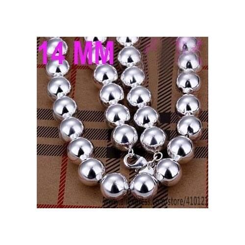 N068 Lucky Charm Silver Color Pendants For Women Jewelry Necklace Girl Lady Accessories Fashion14mm Bean Necklaces /ddwalvda