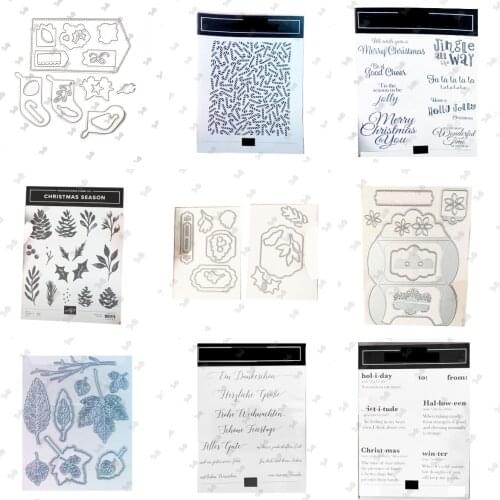 Christmas Tree Socks Cutting Dies and Stamps Scrapbook Dariy Decoration Stencil Embossing Template Diy Greeting Albums