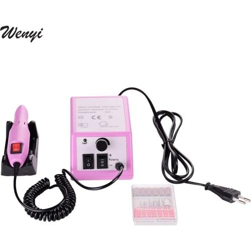 Nail Art Equipment Manicure Tools Pedicure Acrylics Grey Electric Nail Drill Pen Machine Set Kit 220V & 110V